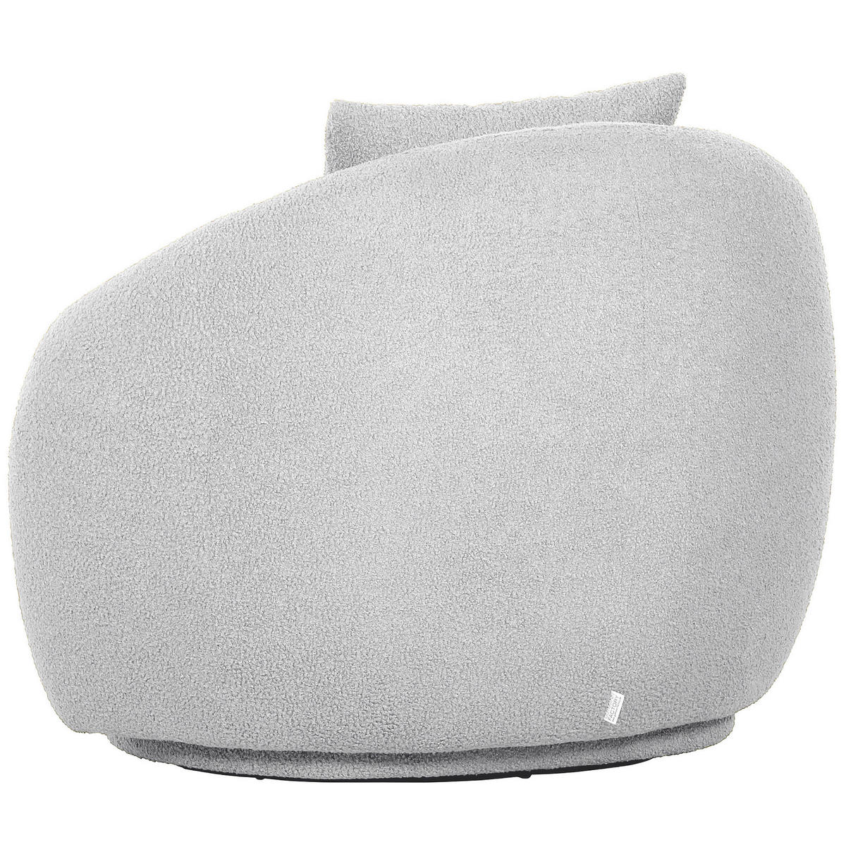 COCKTAILSESSEL Plüsch Hellgrau    - Hellgrau/Schwarz, LIFESTYLE, Textil/Metall (101/79/96cm) - Xora
