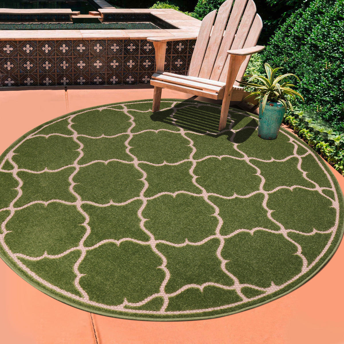 TEPIH ZA UNUTAR./VANJ. UPORAB  200 cm  zelena  Berlin  - zelena, Lifestyle, tekstil/plastika (200cm)