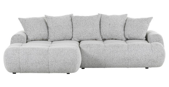 ECKSOFA Greige Flachgewebe - Greige/Schwarz, KONVENTIONELL, Kunststoff/Textil (175/276cm) - Carryhome