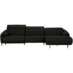 ECKSOFA  in Echtleder Schwarz  313/165 cm  - Schwarz, Design, Leder/Metall (313/165cm) - Belluti