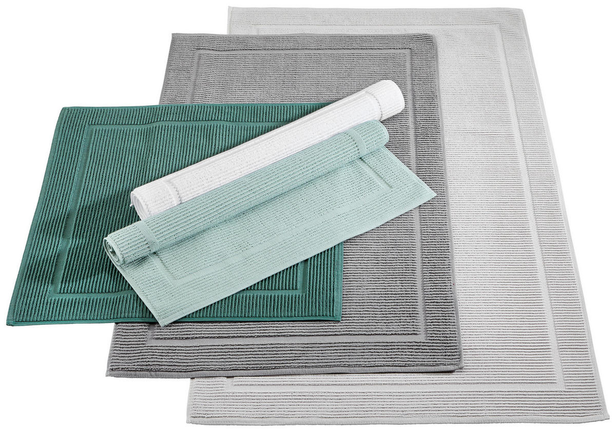 KOUPELNOVÁ PŘEDLOŽKA, 50/60 cm - barvy stříbra, Basics, textil (50/60cm) - Bio:Vio