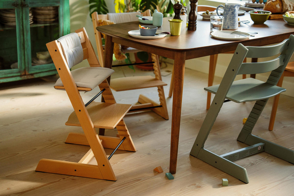 HOCHSTUHL-SET Tripp Trapp Bundles  - Salbeigrün, Basics, Holz (83/65/46cm) - Stokke