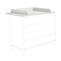 WICKELAUFSATZ Olli Wickelaufsatz  - Weiß, Basics, Holzwerkstoff (123,5/12,5/78,8cm) - Paidi