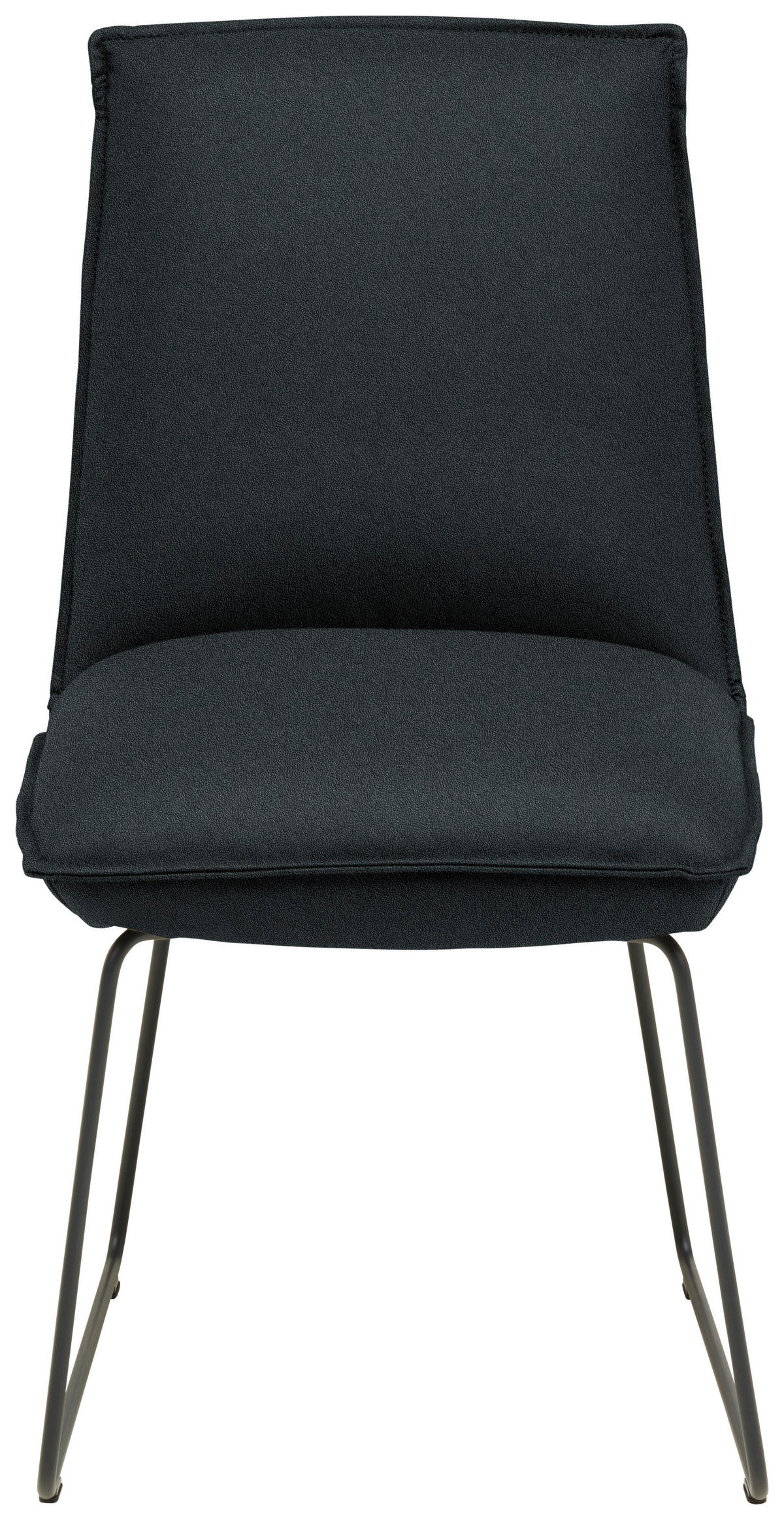 STUHL  Lederauswahl, Stoffauswahl, abwischbar  Echtleder  - Anthrazit/Graphitfarben, Design, Leder/Metall (52/85/66cm) - Cassando