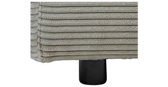 ECKSOFA  in Cord Graubraun  265/224 cm  - Graubraun/Schwarz, Design, Kunststoff/Textil (265/224cm) - Hom`in