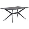 ESSTISCH Grau, Schwarz rechteckig  ausziehbar  - Schwarz/Grau, MODERN, Holzwerkstoff/Metall (160/90/75cm) - MID.YOU