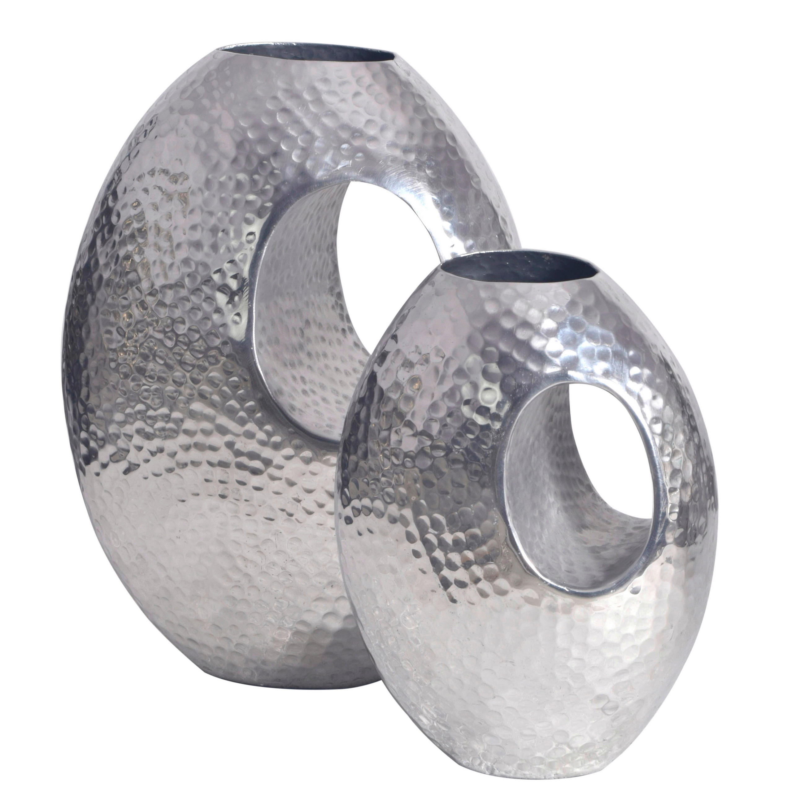 VAS 39 / 31 cm  - silver, Design, metall (29/39/16,5cm) - Livetastic