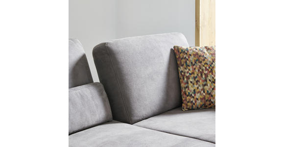 WOHNLANDSCHAFT Braun Flachgewebe - Beige/Braun, Design, Textil/Metall (298/178cm) - Valnatura