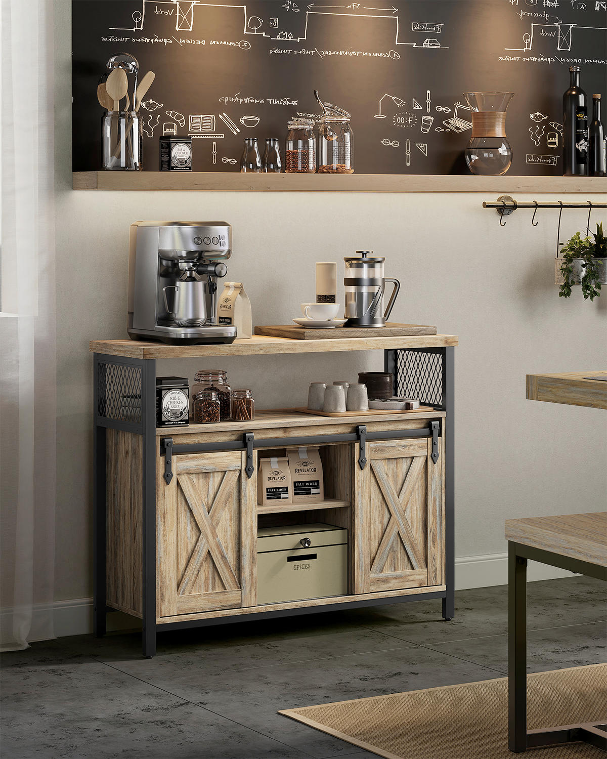 SIDEBOARD  100/80/33 cm  - Schwarz/Braun, MODERN, Holzwerkstoff/Metall (100/80/33cm) - MID.YOU