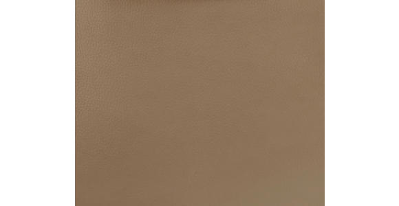 ARMLEHNSTUHL in Aluminium, Eisen Echtleder pigmentiert - Taupe/Schwarz, Design, Leder/Metall (65/92/67,5cm) - Novel