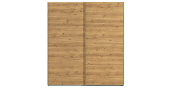 SCHWEBETÜRENSCHRANK  in Eichefarben  - Eichefarben, Design, Holzwerkstoff/Kunststoff (201/223/68cm) - Novel
