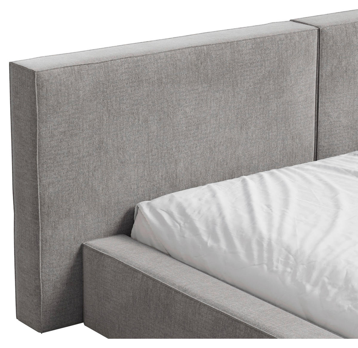 POLSTERBETT 180/200 cm,  in Grau, Bettkasten,  - Schwarz/Grau, MODERN, Holz/Kunststoff (180/200cm) - MID.YOU