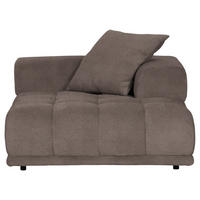 SOFAELEMENT in Plüsch Braun  - Schwarz/Braun, Konventionell, Kunststoff/Textil (125/66/155cm) - Carryhome