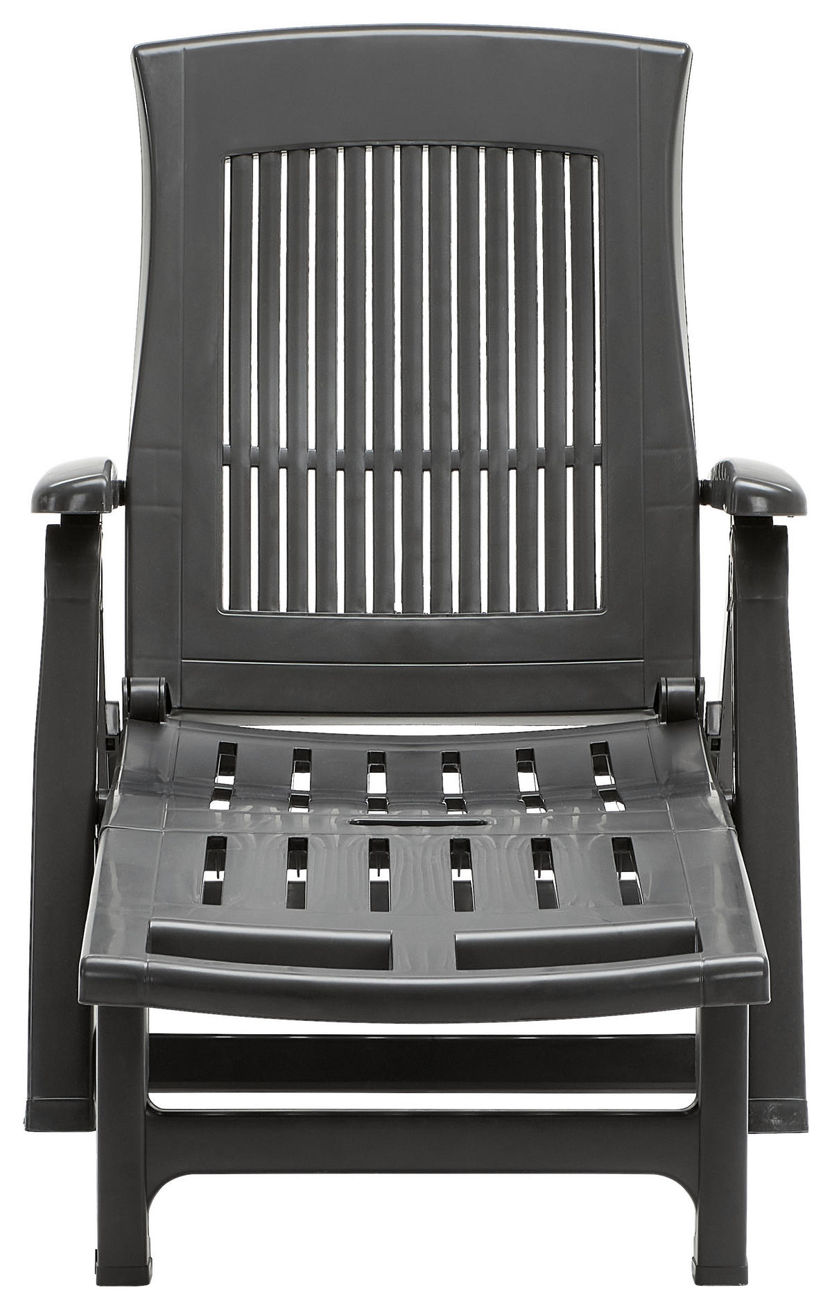 GARTENLIEGE 195/101/72 cm  - Anthrazit, Basics, Kunststoff (195/101/72cm) - Ambia Garden