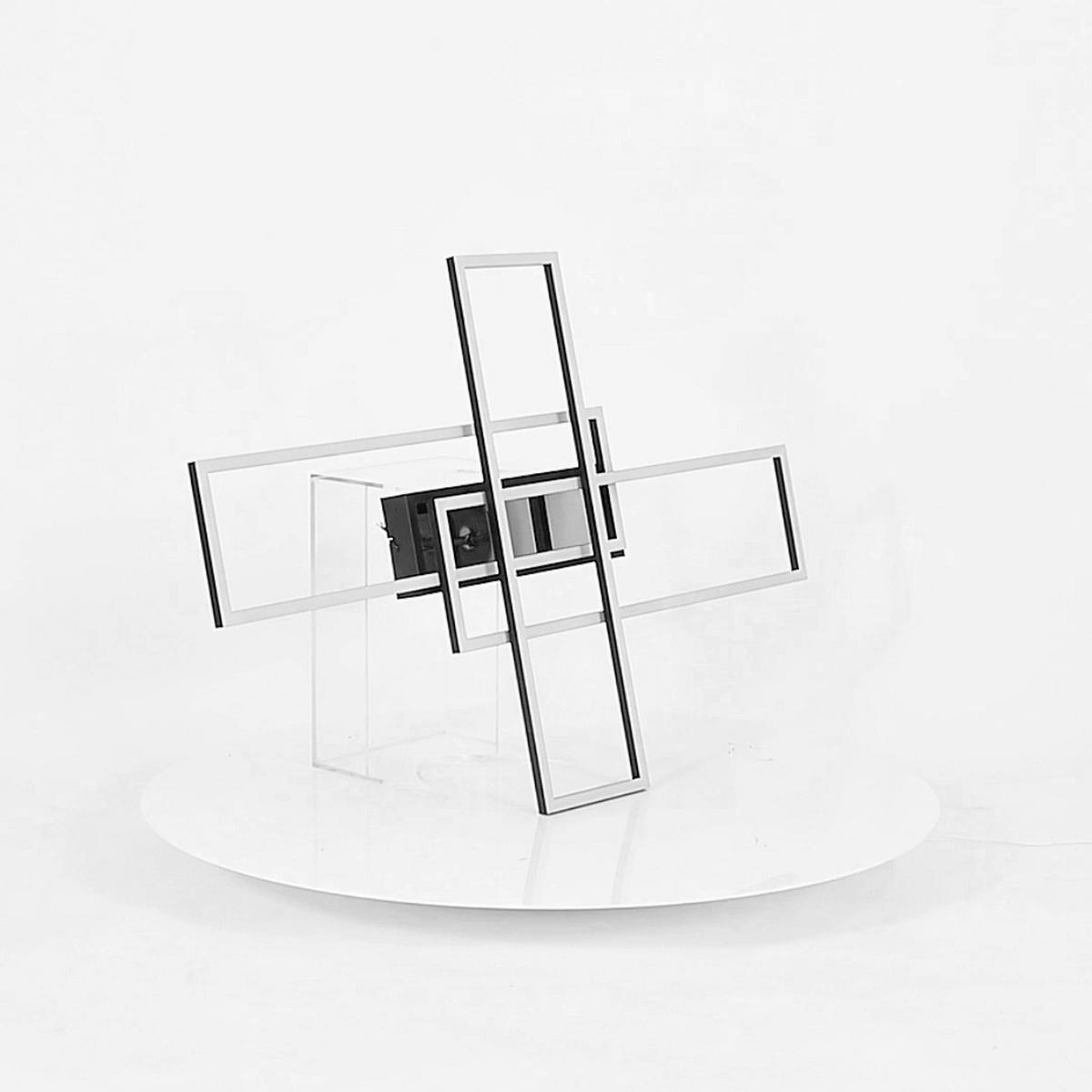 DECKENLEUCHTE    82,5/55/8 cm  - Chromfarben/Schwarz, Trend, Kunststoff/Metall (82,5/55/8cm) - Novel