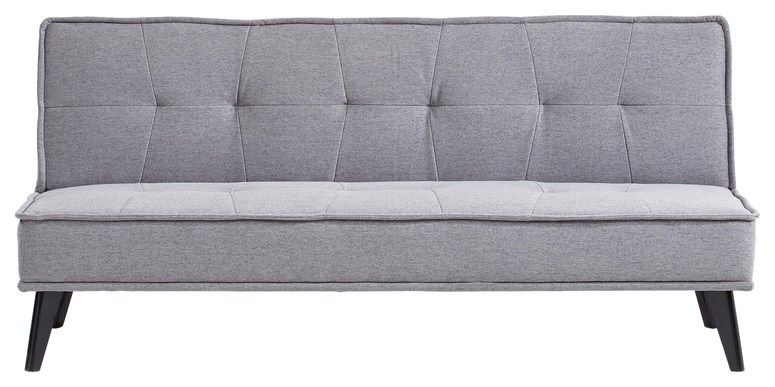 SCHLAFSOFA in Webstoff Grau  - Schwarz/Grau, Design, Holz/Textil (181/91/82cm) - Livetastic