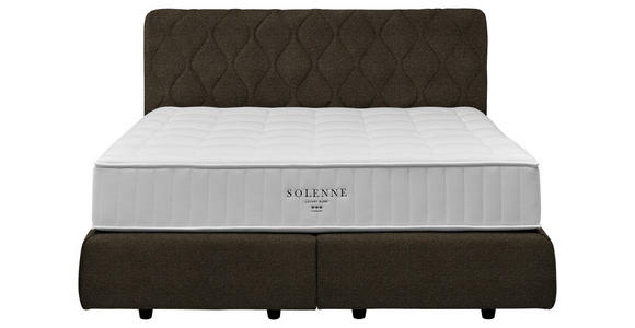 BOXSPRINGBETT 200/200 cm  in Dunkelbraun  - Dunkelbraun/Schwarz, Design, Kunststoff/Textil (200/200cm) - Johann Jakob
