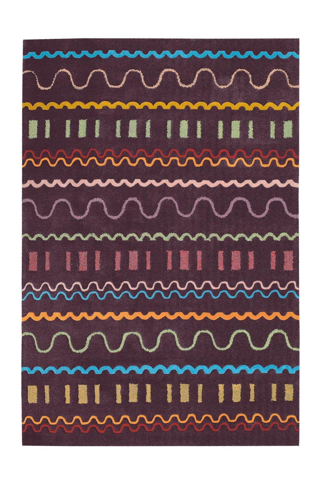 FLACHWEBETEPPICH 140/200 cm Multicolor, Violett  - Violett/Multicolor, Basics, Textil (140/200cm) - Novel
