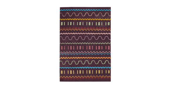 FLACHWEBETEPPICH 140/200 cm Multicolor, Violett  - Violett/Multicolor, Basics, Textil (140/200cm) - Novel