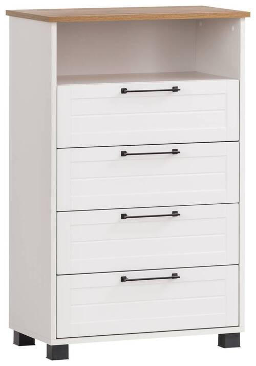 HIGHBOARD  in 62,4/102/34,1 cm  - Eichefarben/Schwarz, Holzwerkstoff/Kunststoff (62,4/102/34,1cm) - MID.YOU