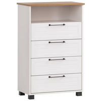 HIGHBOARD  in 62,4/102/34,1 cm  - Eichefarben/Schwarz, Holzwerkstoff/Kunststoff (62,4/102/34,1cm) - MID.YOU