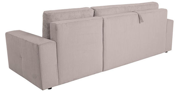 ECKSCHLAFSOFA  mit Cord Hellbraun  - Hellbraun/Schwarz, KONVENTIONELL, Textil (248/146cm) - Xora