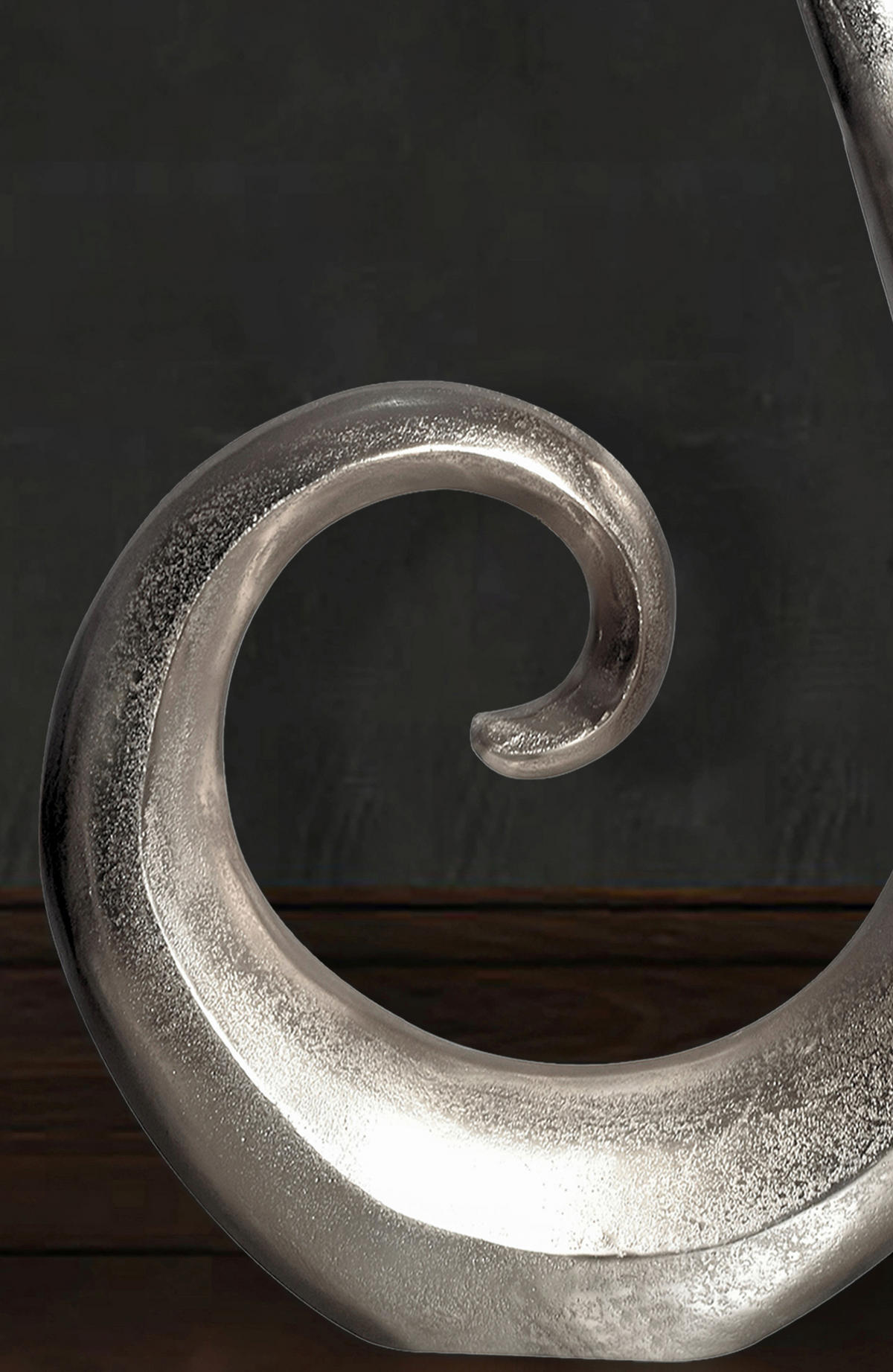 DEKOVASE  - Silberfarben, Design, Metall (48/100/10cm) - Livetastic