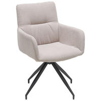 STOLIČKA S PODRÚČKAMI, tkaná textília, antracitová, svetlosivá - svetlosivá/antracitová, Konventionell, kov/textil (58/89/63cm) - Hom`in