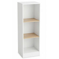Etajeră, 38/114/30 cm, alb, stejar miere,  - stejar miere/alb, Design, material pe bază de lemn (38/114/30cm) - MID.YOU