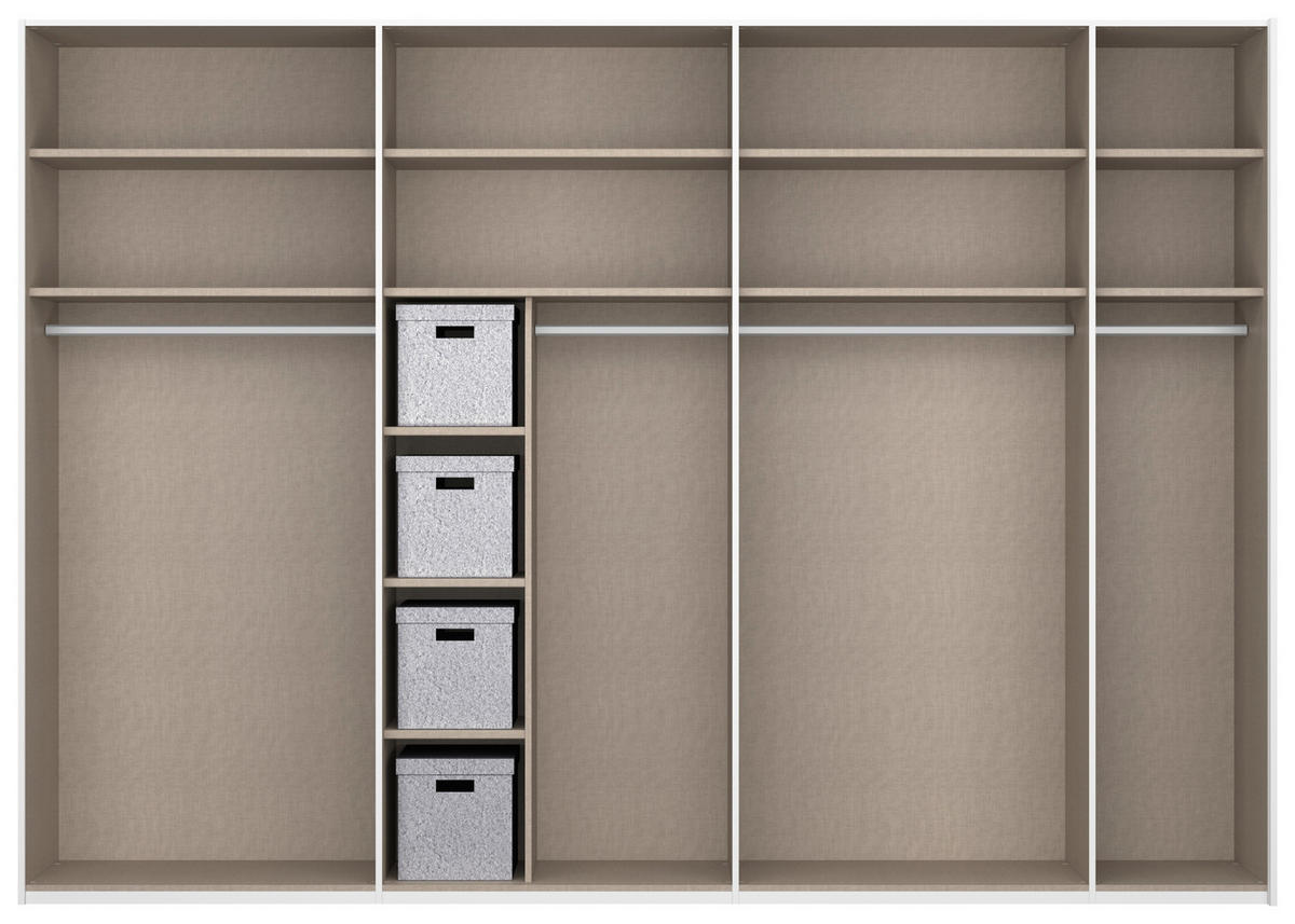 SCHWEBETÜRENSCHRANK 316/223/68 cm 2-türig Graphitfarben  - Graphitfarben, Design, Glas/Holzwerkstoff (316/223/68cm) - Xora