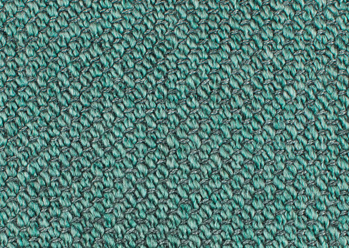 ECKSOFA in Flachgewebe Türkis  - Türkis/Anthrazit, Design, Textil/Metall (230/254cm) - Johann Jakob
