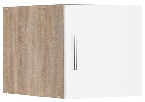 AUFSATZSCHRANK 40/40/40 cm  in  - Chromfarben/Eichefarben, Design, Holzwerkstoff/Kunststoff (40/40/40cm) - Xora
