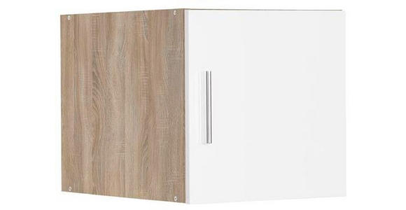 AUFSATZSCHRANK 40/40/54 cm   - Chromfarben/Eichefarben, Design, Holzwerkstoff/Kunststoff (40/40/54cm) - Xora