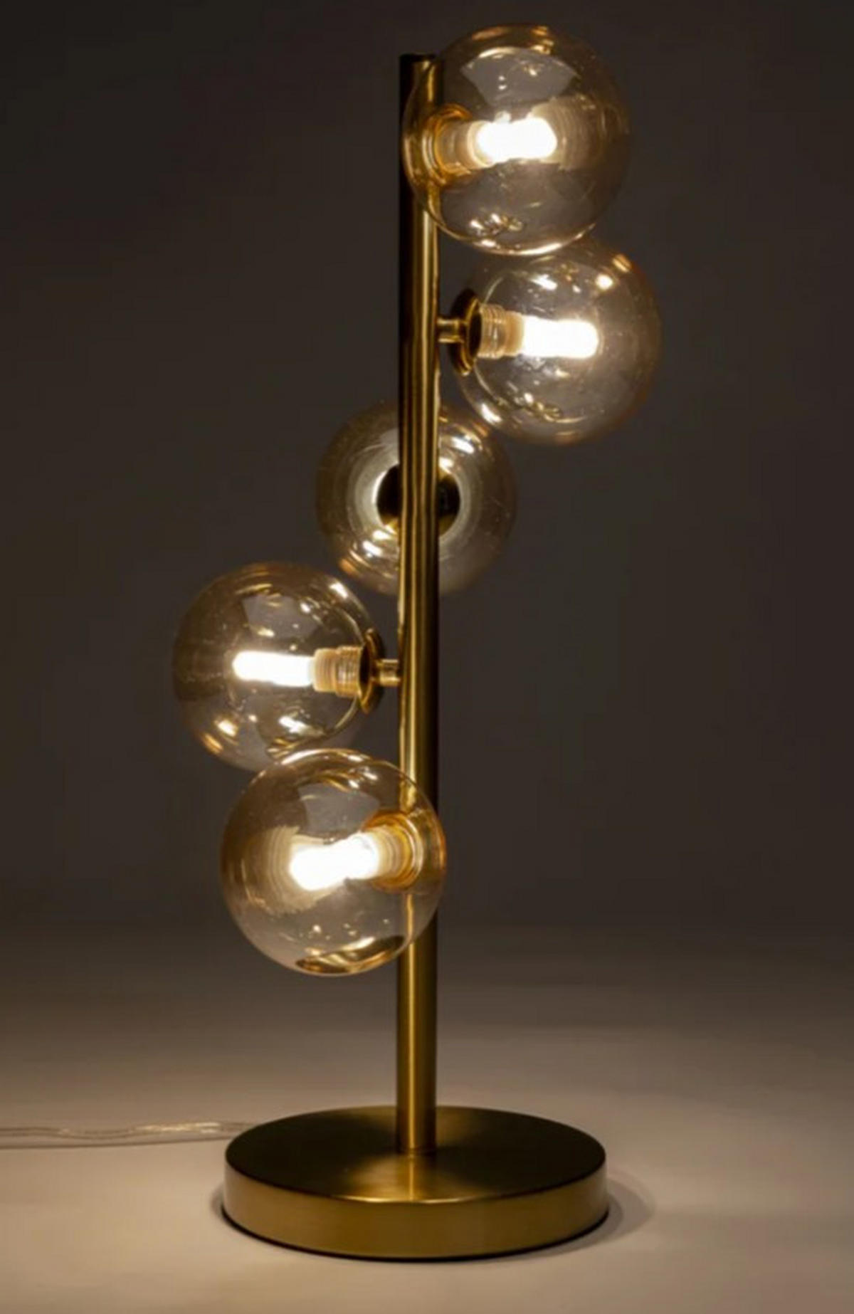 TISCHLEUCHTE 22/53,5/22 cm   - Goldfarben, Trend, Glas/Metall (22/53,5/22cm) - Kare-Design