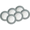 SUPPENTELLERSET VARIO 6-teilig  - Weiß/Grau, Basics, Keramik (21,5cm) - Van Well