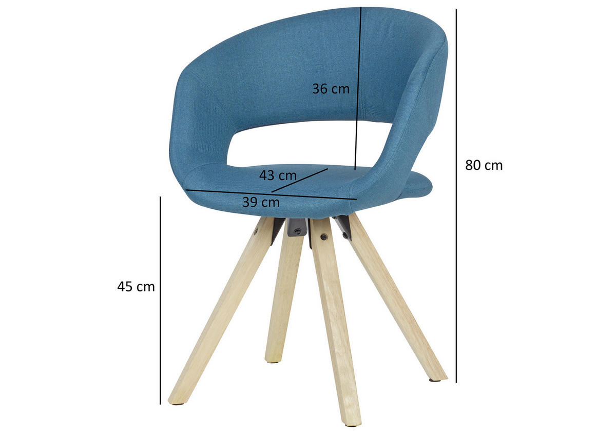 NASLANJAČ, tekstil barve hrasta, svetlo modra  - svetlo modra/barve hrasta, Moderno, tekstil/les (56/80/50cm) - MID.YOU