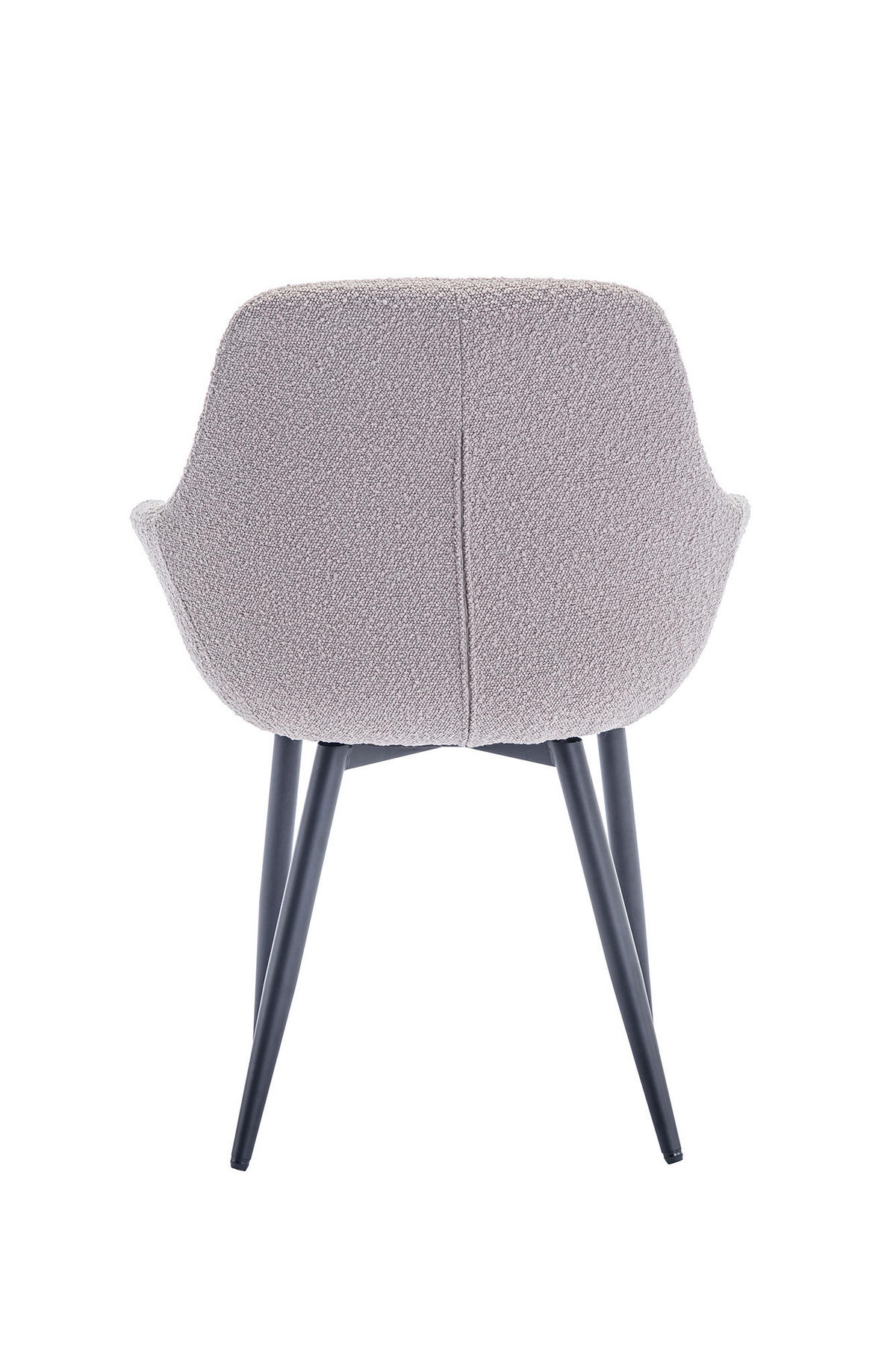 STUHL-SET 2 Stück  in Bouclé Textil  - Taupe/Schwarz, MODERN, Textil/Metall (64/86/59cm) - Livetastic