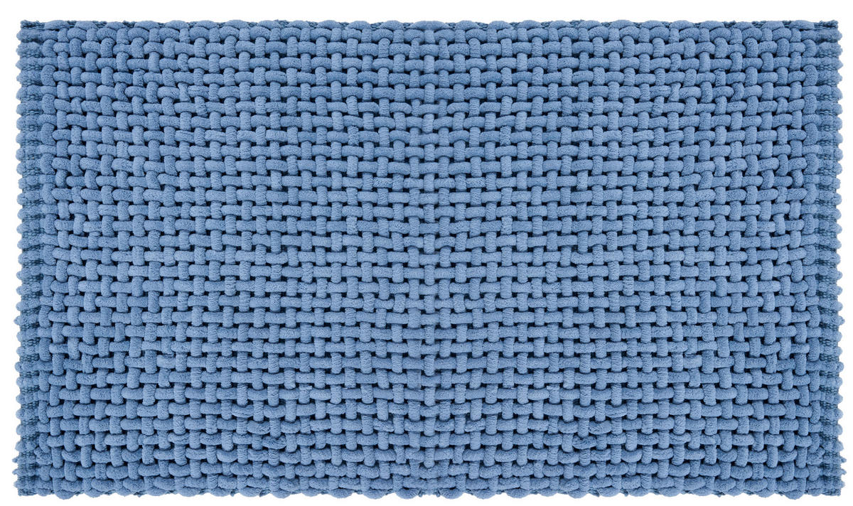 BADEMATTE Blau 70/120 cm  - Blau, Design, Kunststoff/Textil (70/120cm) - Esposa