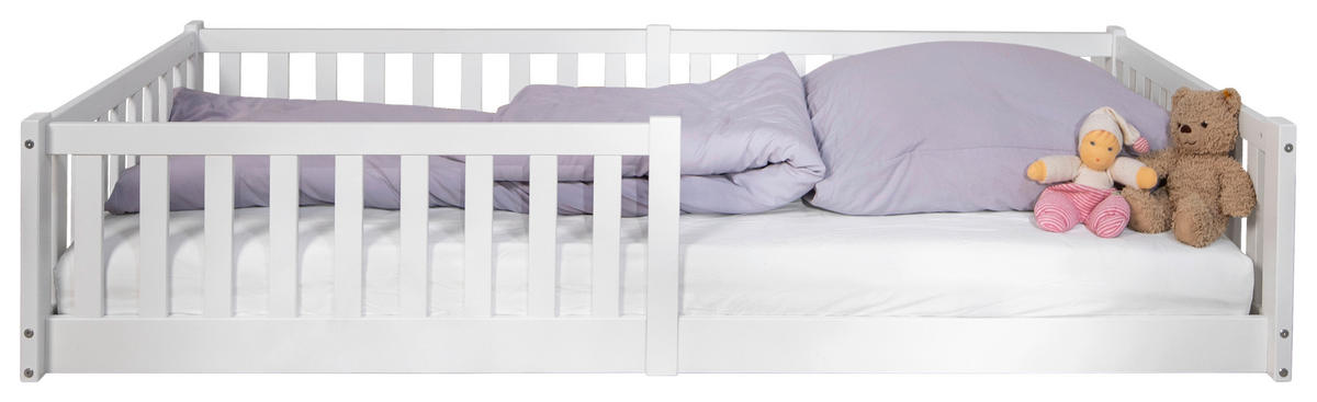 HAUSBETT  - Weiß, Basics, Holz (140/200/161cm) - tiSsi