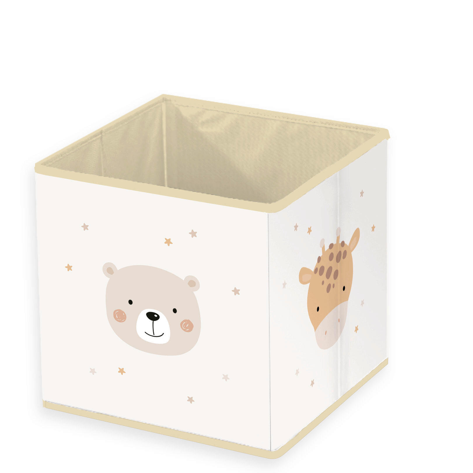 AUFBEWAHRUNGSBOX Little Friends  - Cognac/Perlmutt, Basics, Textil (30/30/30cm) - Herding