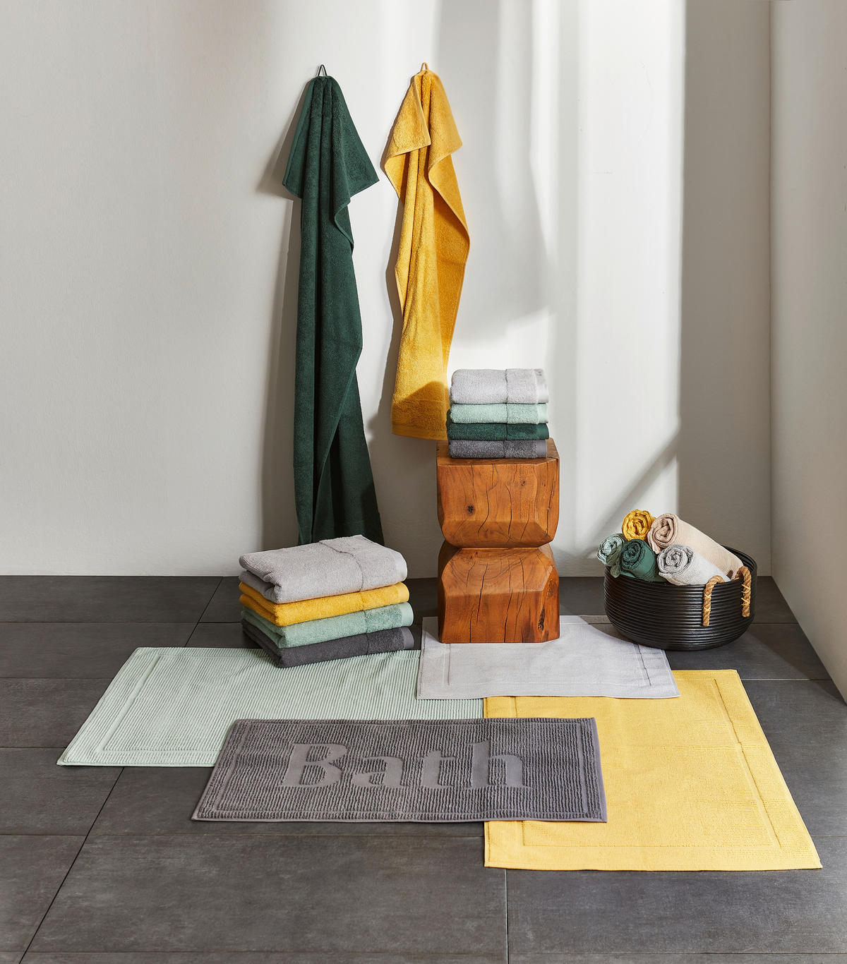 PROSOP DE BAIE 90/180 cm argintiu  - argintiu, Natur, textil (90/180cm) - Bio:Vio