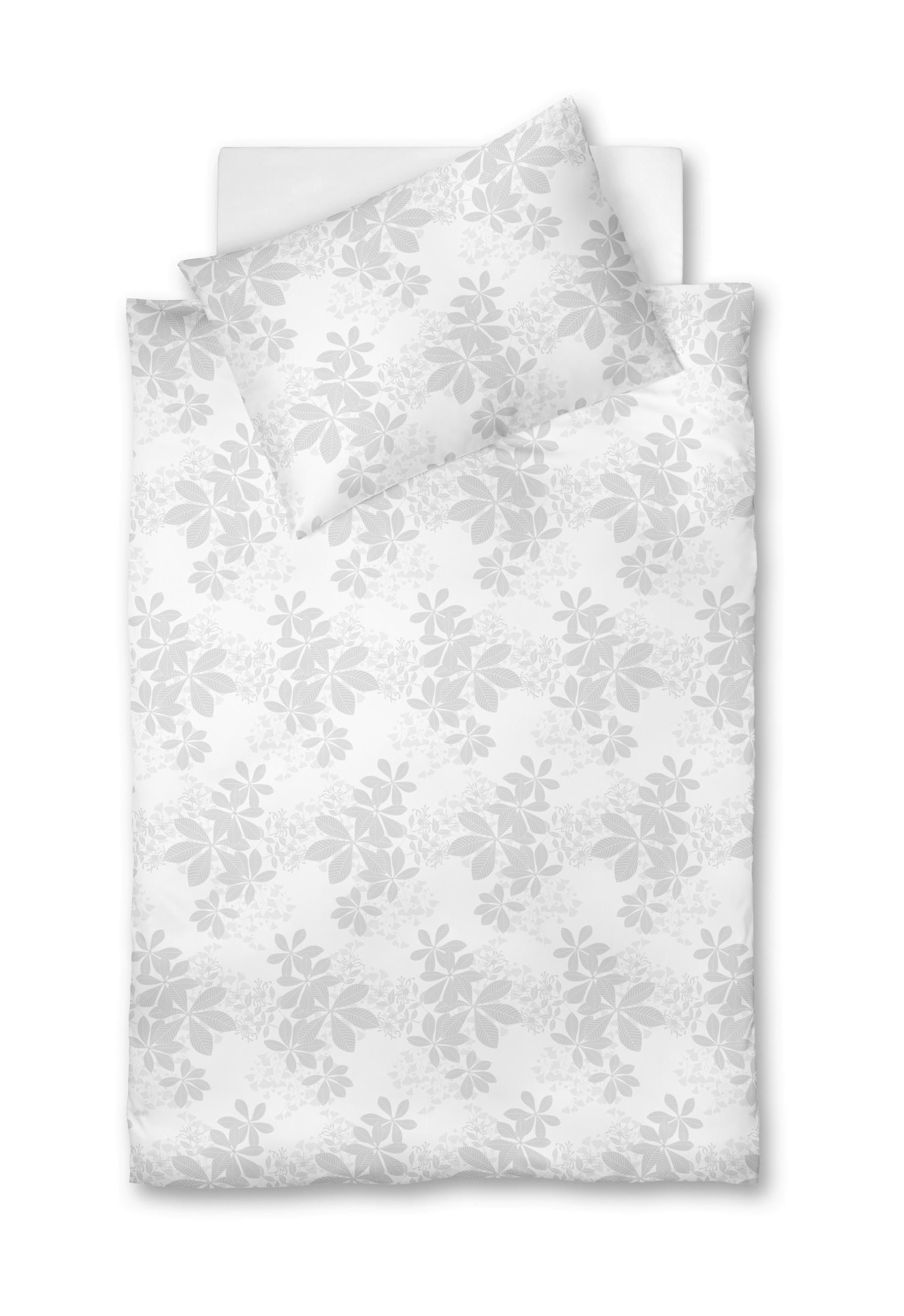 POSTELJNINA OPAL 140/200 cm damast bela  - bela, Konvencionalno, tekstil (140/200cm) - Fleuresse