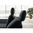 ECKSOFA  in Flachgewebe Anthrazit  155/234 cm  - Anthrazit/Schwarz, Design, Textil/Metall (155/234cm) - Dieter Knoll