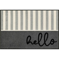 FUßMATTE  50/75 cm  Grau  - Grau, Design, Kunststoff/Textil (50/75cm) - wash+dry
