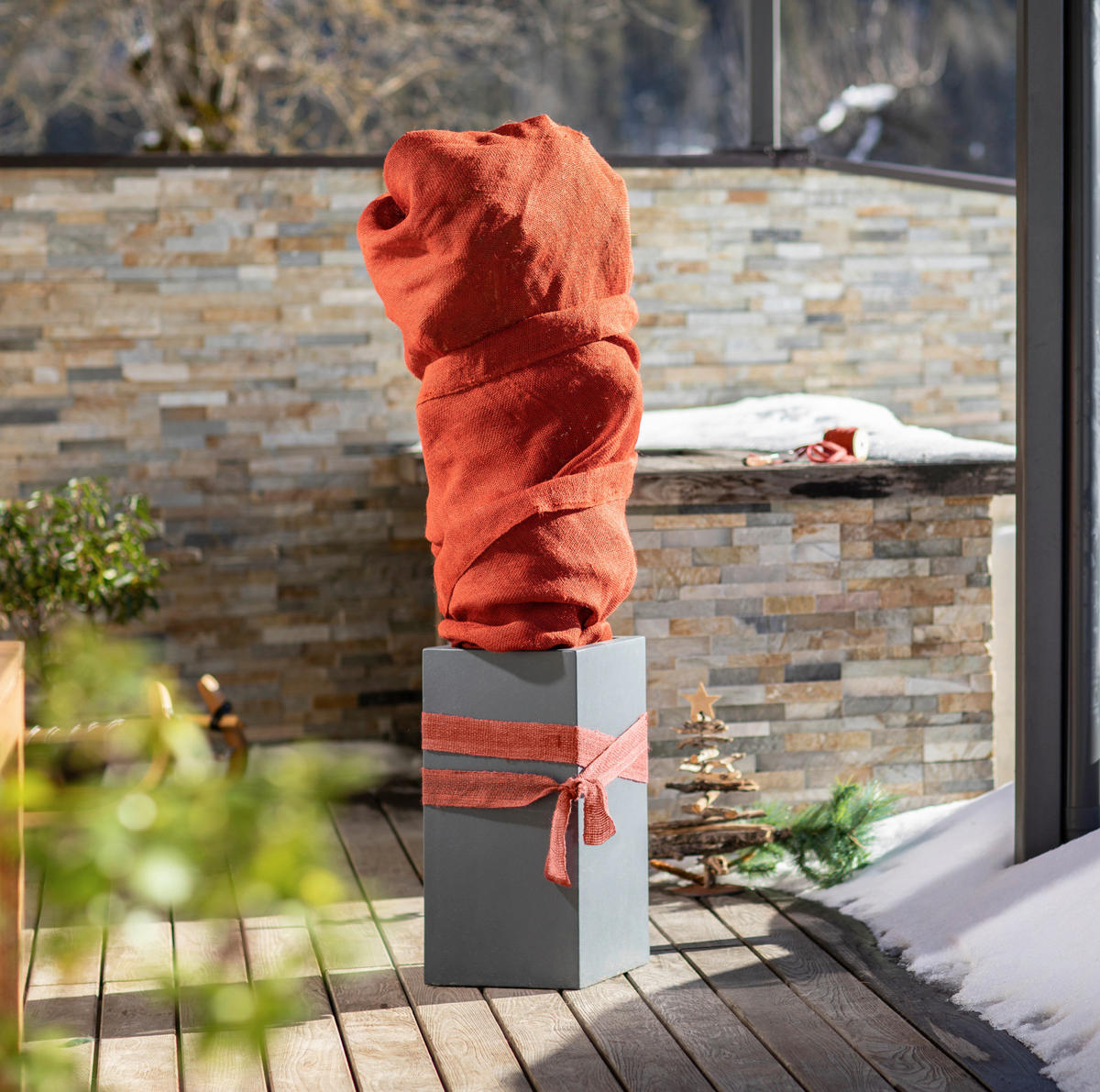 SCHUTZPLANE  - Rot, Basics, Naturmaterialien (100/400cm)