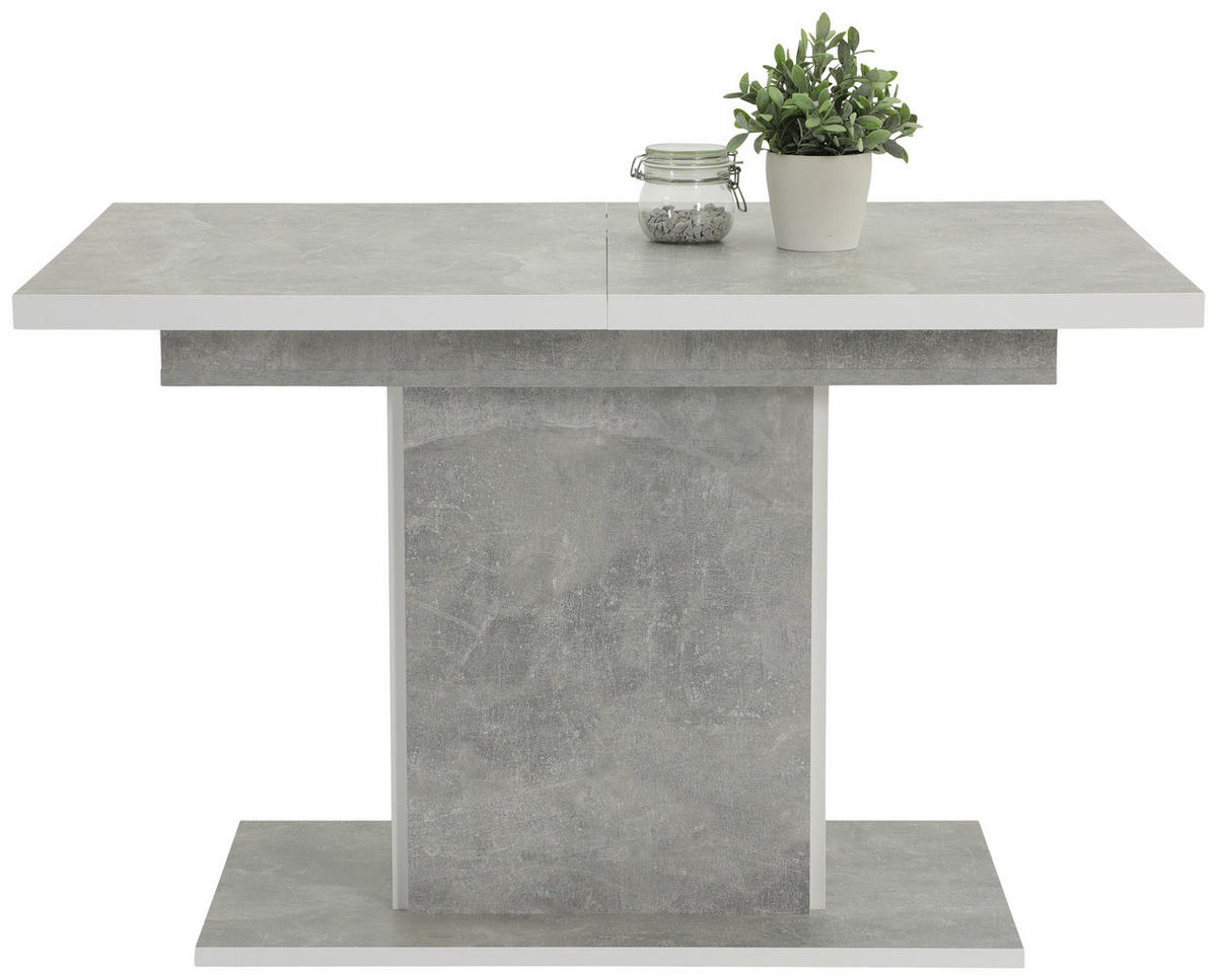 ESSTISCH Hellgrau rechteckig  ausziehbar  - Hellgrau, MODERN, Holzwerkstoff (120/80/76cm) - MID.YOU