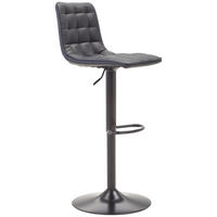 BARHOCKER in Metall, Textil Schwarz  - Schwarz, Modern, Textil/Metall (42/109,5/52cm) - Livetastic