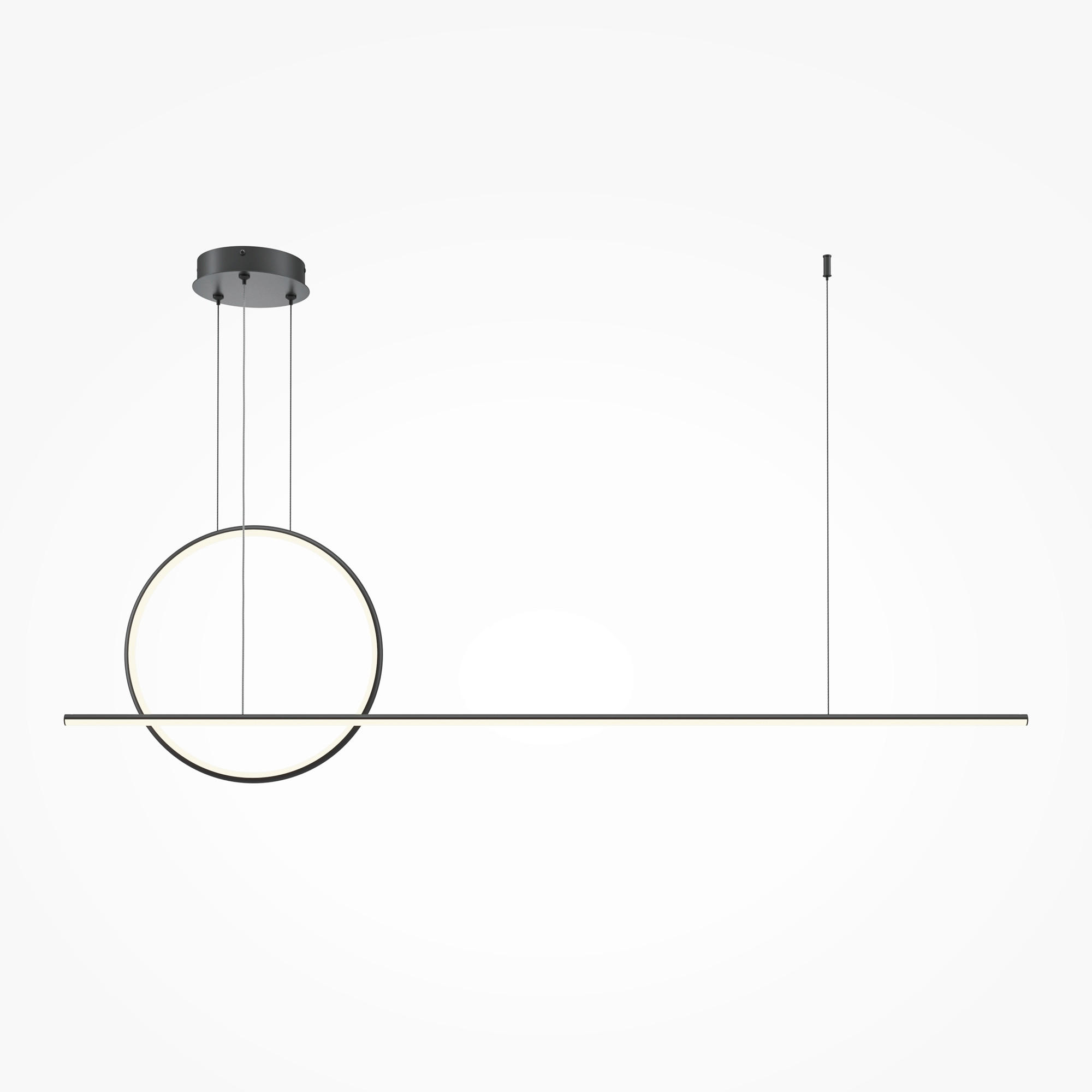 PENDELLEUCHTE Halo 143/304/11,7 cm  - Schwarz, Design, Metall (143/304/11,7cm) - MAYTONI