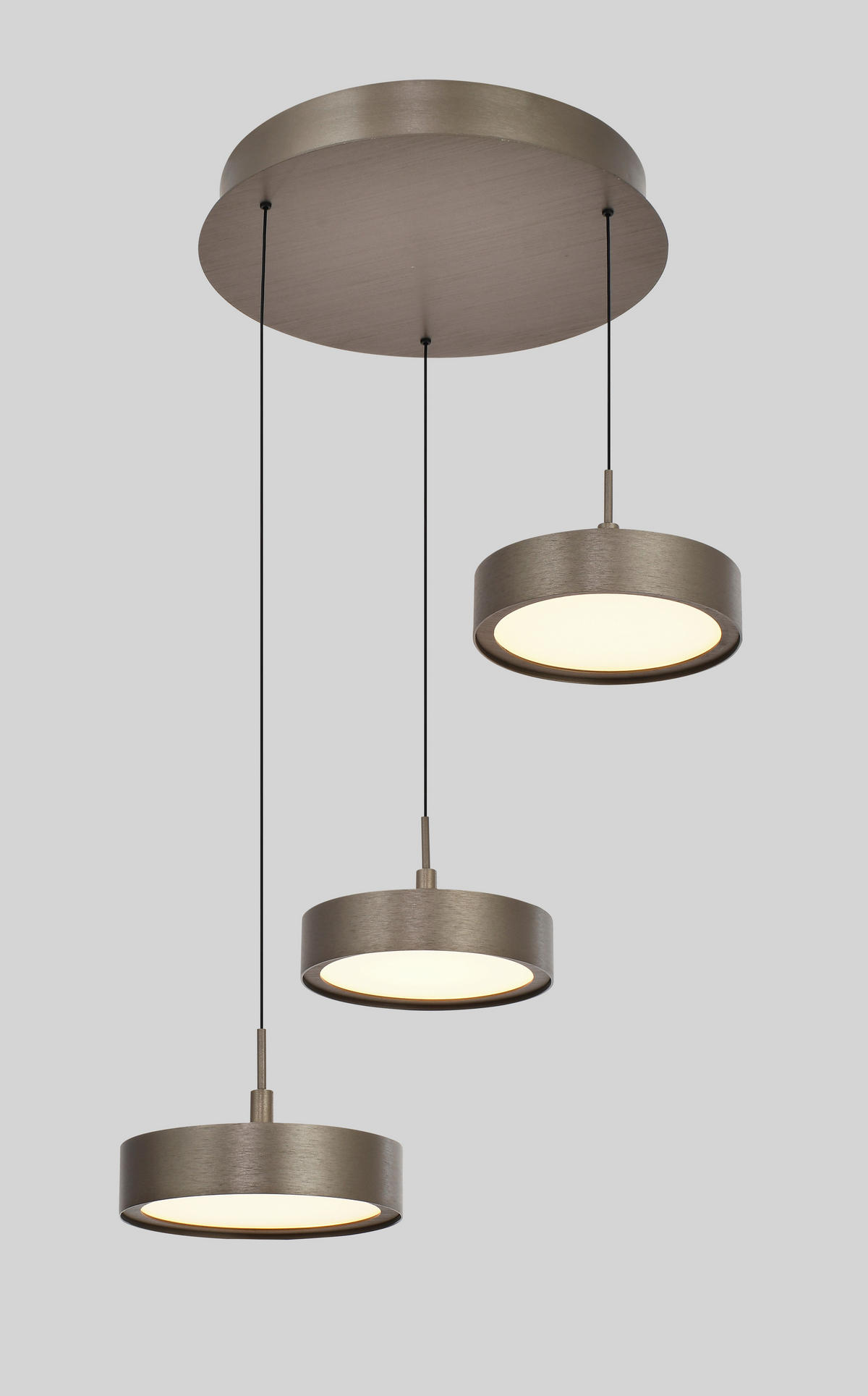 LED-HÄNGELEUCHTE Valensole 42,5/150/42,5 cm  - Bronzefarben, Design, Metall (42,5/150/42,5cm)
