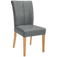 STUHL in Holz, Textil Dunkelgrau  - Dunkelgrau/Eichefarben, Natur, Holz/Textil (48/97/60,5cm) - Moderano